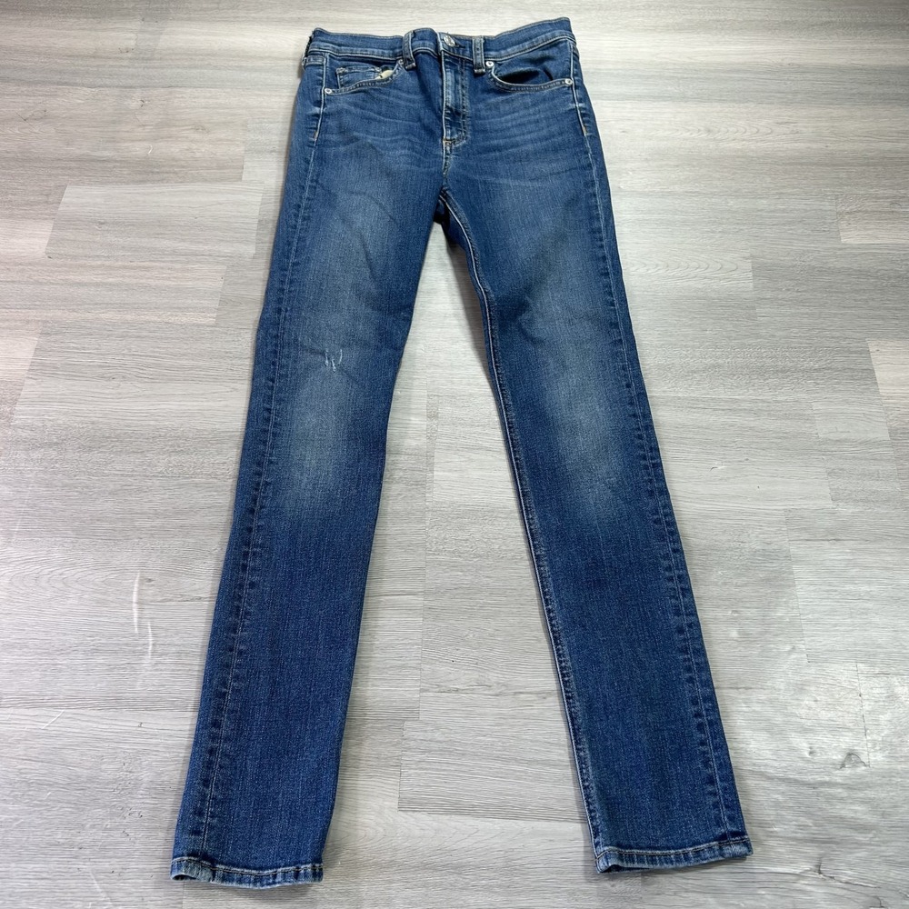 Rag & Bone Jeans Womens 27 Blue High Rise Skinny Med Wash Stretch Denim 27x29